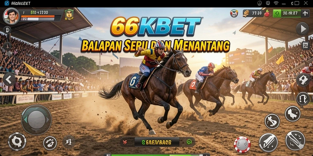 Screenshot gameplay 66KBET menampilkan aksi balapan yang mendebarkan.