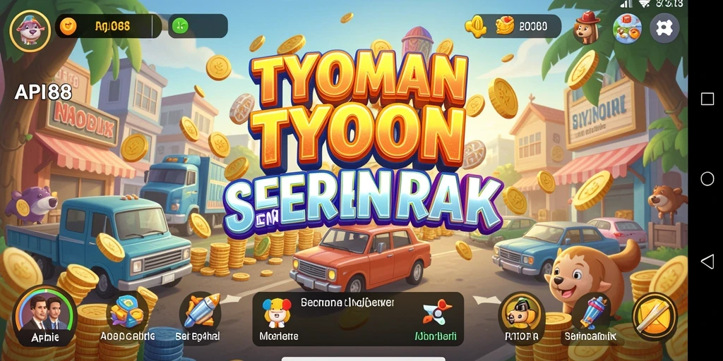 Screenshot gameplay API88 yang menunjukkan manajemen perusahaan Tycoon.
