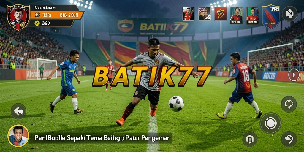 Tangkapan layar BATIK77 menampilkan aksi pertandinga sepak bola yang mendebarkan dan grafis yang mengesankan.