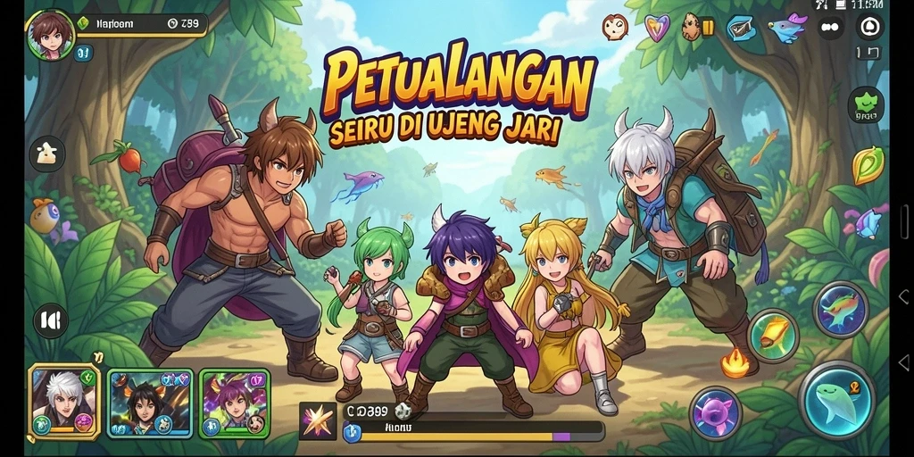 Tampilan gameplay C789 yang menampilkan aksi karakter Anime.