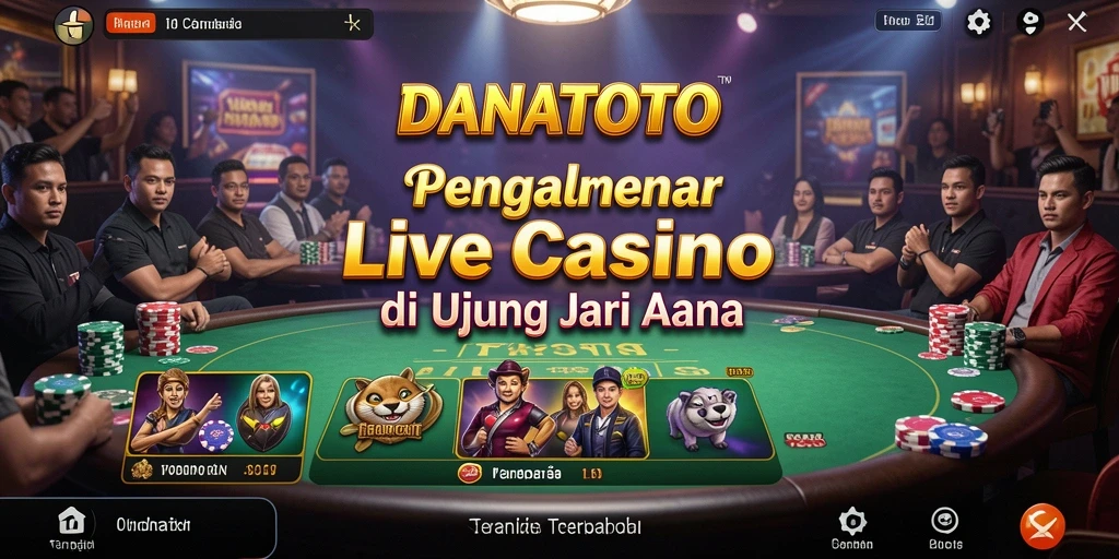 Tampilan gameplay Live Casino yang memikat di DANATOTO.