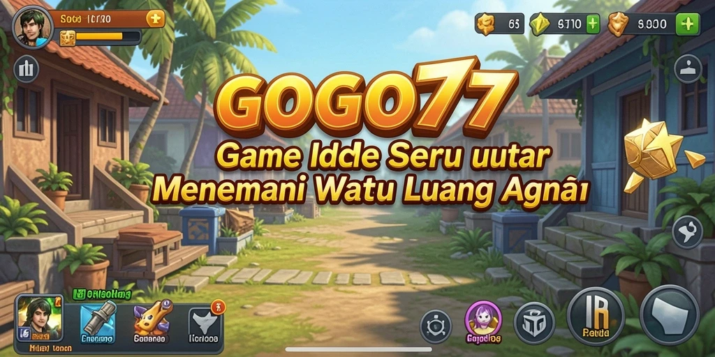 Screenshot GOGO77 menampilkan gameplay santai dan karakter menarik.