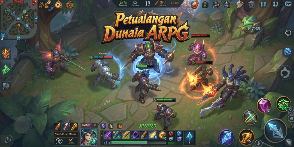 Tampilan seru karakter dalam aksi di dunia ARPG.