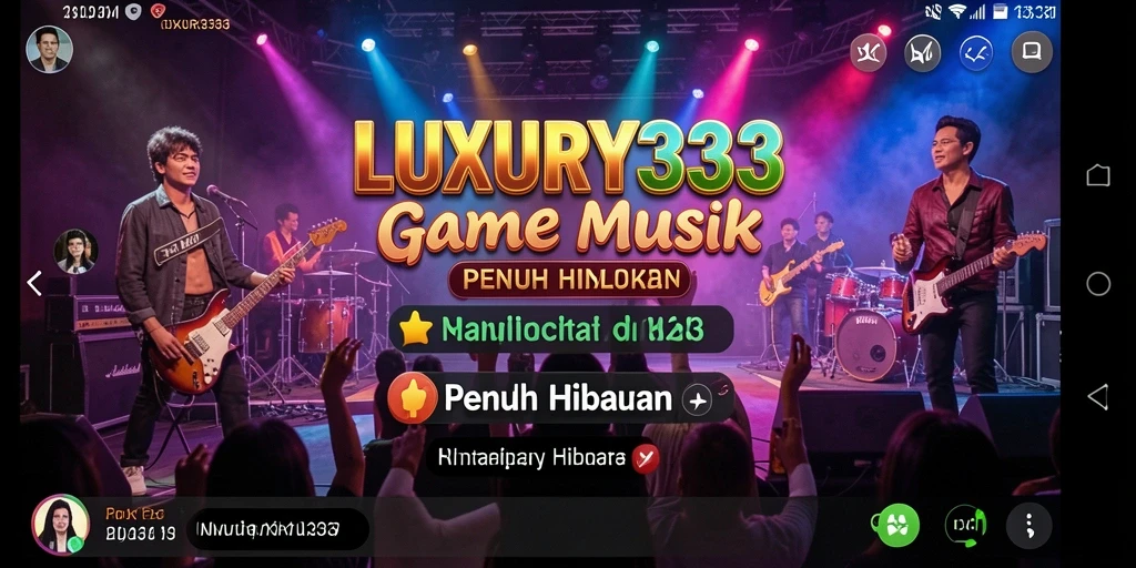 Tampilan gameplay yang menarik dari LUXURY333 dengan pilihan lagu beragam.