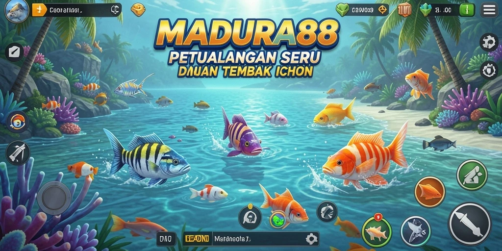 Tampilan gameplay Tembak Ikan yang seru dan menantang di MADURA88.