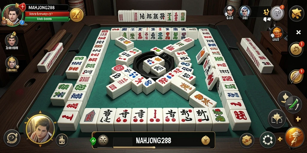 Tampilan gameplay strategi yang menarik di MAHJONG288.