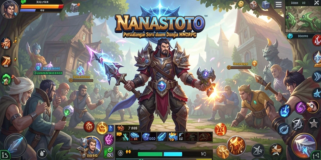 Tangkapan layar gameplay NANASTOTO yang menunjukkan aksi seru dalam dunia MMORPG.