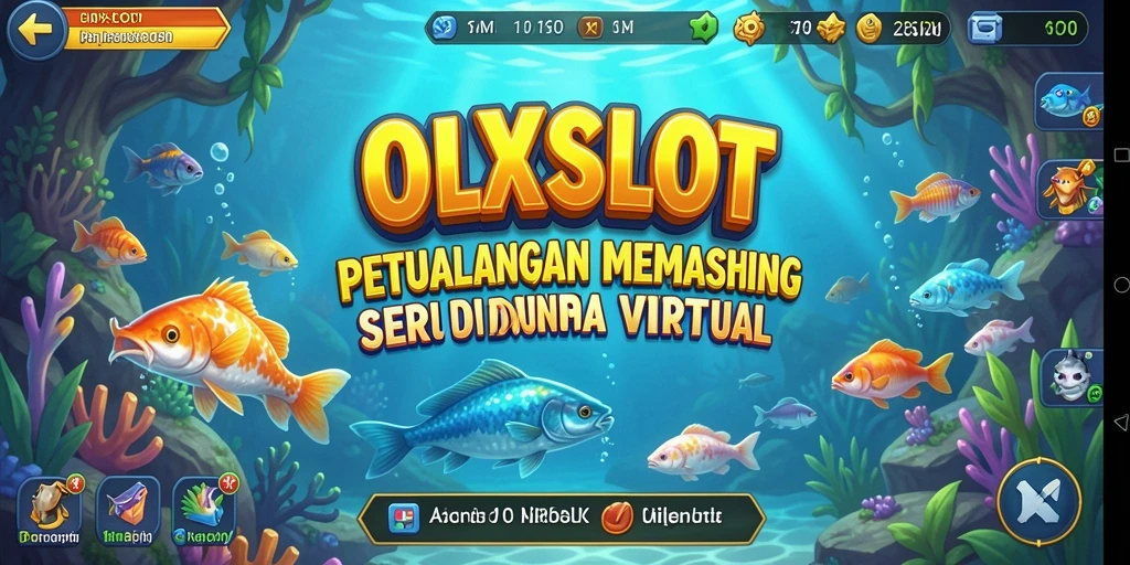 Screenshot utama OLXSLOT menampilkan momen menangkap ikan.