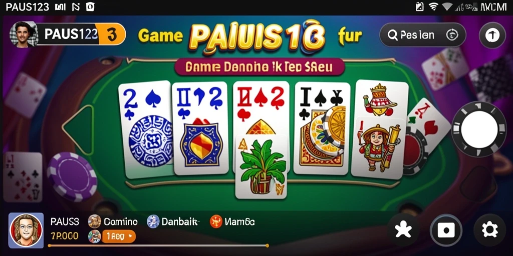 Tampilan gameplay seru di PAUS123 dengan domino klasik.