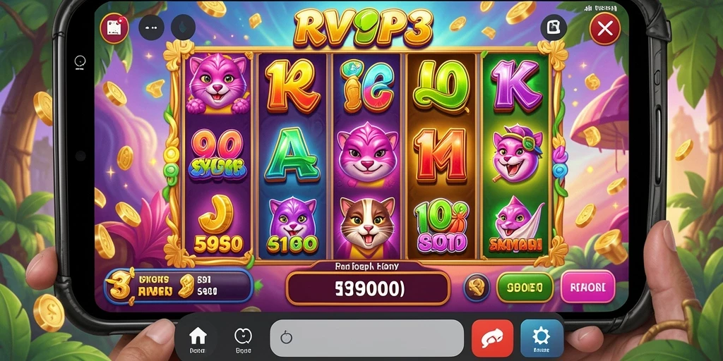 Tampilan gameplay Slot yang menarik dan penuh warna di RVIP3.