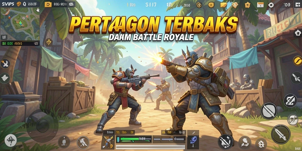 Tampilan gameplay SVIP5 yang mendebarkan di arena Battle Royale.